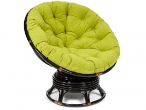 Кресло-качалка Papasan w 23/01 B с подушкой Antique brown, флок Олива в Нефтеюганске - nefteyugansk.магазин96.com | фото