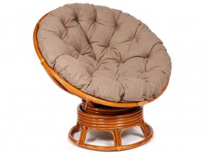 Кресло-качалка Papasan w 23/01 B с подушкой Cognac, экошерсть Коричневый в Нефтеюганске - nefteyugansk.магазин96.com | фото