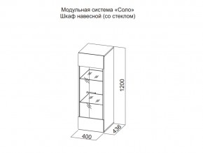 Шкаф навесной (со стеклом) в Нефтеюганске - nefteyugansk.магазин96.com | фото